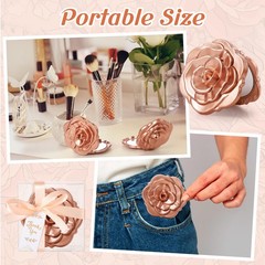 Beeveer 100 Set Rose Compact Mirrors Bulk Wedding Party Favors Gold