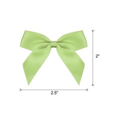 100Pcs Mini Ribbon Bows 2.5″ Mini Fabric Satin Ribbon Flower Bows Olive Green