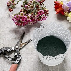 6Pcs Flower Foam Blocks,6.5Inch Round Dry Floral Foam for Artificial2981