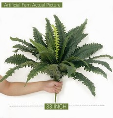 Artificial Boston Ferns Bush Plants Large, Set of 3 Large Artificial Ferns fo…