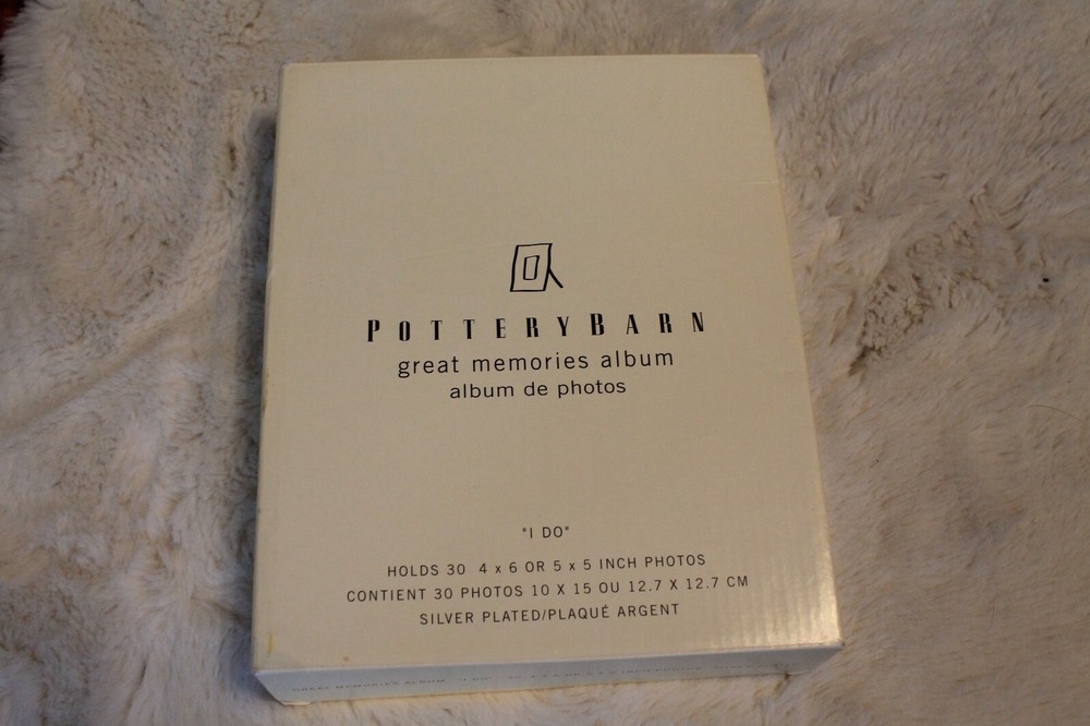 Pottery Barn Silver Plated Mirror Finish Photo Frame Wedding Album New In Box