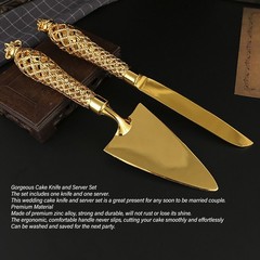 Vintage Engraved Cake Knife And Server Set For Wedding