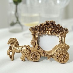 7″ Gold Picture Frame Horse Carriage Design Wedding Favors Party Decorations