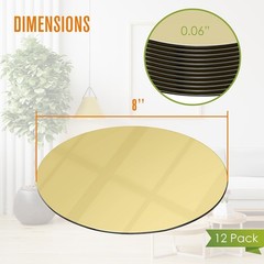 Houseables Gold Mirror Centerpieces For Tables, Round Mirrors For Centerpieces