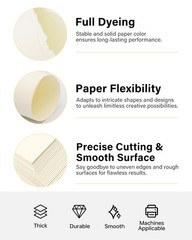 Cream Cardstock 8.5 x 11, 40 Sheets, Ivory Cardstock, x 11 inches,