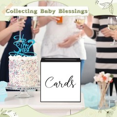 White and Black Card Box for Parties, Weddings, Birthdays, Bridal Baby Showe…