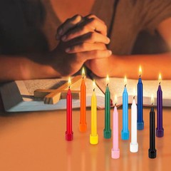 Mega Candles 20 pcs Unscented White Exquisite Mini Taper 20 Pieces,