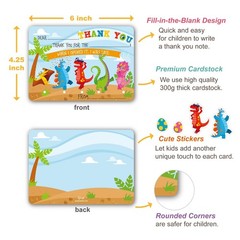 Gooji Customizable Thank You Cards, 4.25×6 inch, 25 Pieces, with Envelopes, f…