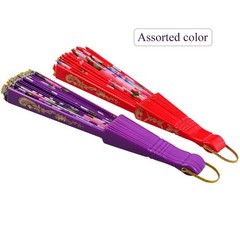 Miayon 10pcs Floral Folding Hand Fan Vintage Retro Silk Multicoloured