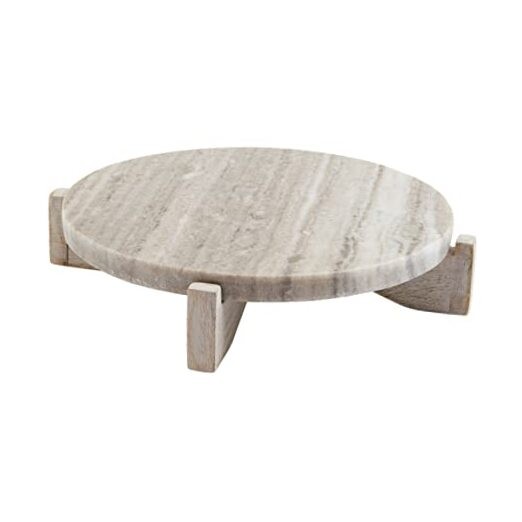 Marble Wood Pedestal, 2″ x 8 1/2″ dia