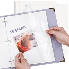 Photo Album Refill Pages for 3 Ring Binder, 50 Sheets/100 Pages Self Adhesive…