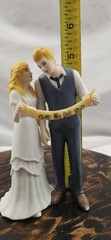 Weddingstar Porcelain Cake Topper Blonde Bride & Groom » We Did» Banner