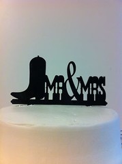 Western Boot MR & MRS Wedding Cake Topper MADE In USA…..Ships from USA