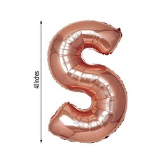 40″ Rose Gold Letter S Mylar Foil Balloon Birthday Party Wedding Decorations