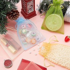 100/200 pcs Organza Wedding Party Favor Decoration Gift Candy Sheer Bags 4×6/3×4