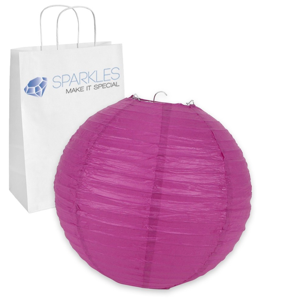 5 pcs 6″ inch Chinese Paper Lantern – Fuchsia – Wedding Party Event br