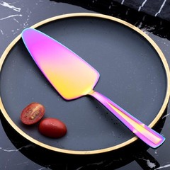 Rainbow Pie Cake Server Set, 3-Piece Stainless Steel Dessert Server Spatula f…