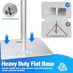 Pipe and Drape Backdrop Stand Kit Backdrop Stand for Parties 10*10FT Silver