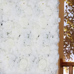 6Pcs Artificial Flower Wall Panels Floral Silk Rose Wall Wedding Backdrop Decor！