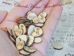 100 wood love hearts for rustic wedding, venue decor, confetti, wood hearts USA