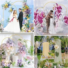 All-Occasion Gold Arch Backdrop Stand Set – 7.2FT, 6.6FT, 6FT for Elegant Decor