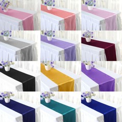 Satin Table Runner Wedding Party Banquet Tablecloth Party Decoration 12”×108”
