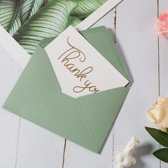 50 Pieces Sage-Green A7 Envelopes Greeting Card 5.24 x 7.24
