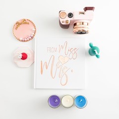 Rose Gold Bachelorette Party Sign in Book Bridal Shower Guest Book ‘from Miss…