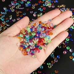4000Pcs Acrylic Wedding Table Diamonds 6mm Crystals Gems White