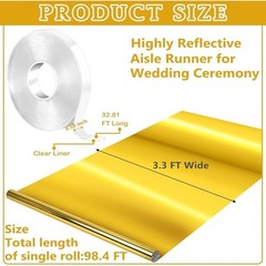 Wedding Aisle Runner Set W/ Tape Durable Thick Walkway Decorative Carpet New