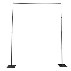 10 feet x 12 feet BLACK Heavy Duty Metal DIY Adjustable Backdrop Stand Party