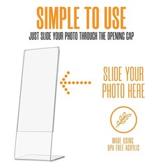 | 2×6 Slanted Photo Booth Frames (50 Count) | Crystal Clear Acrylic Photo Boo…