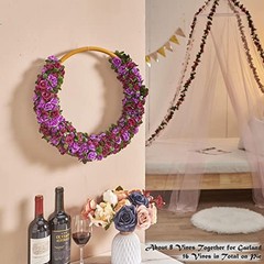 8 Pcs x 8.2 ft Flower Garland Artificial Rose Vine Flowers with Green Leaves