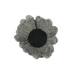 Wrapables Shabby Chic Burlap Rose Flower (Set of 20), Ash Gray