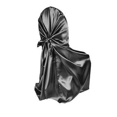 30 BLACK SATIN UNIVERSAL CHAIR COVERS for Wedding Reception Party Decorations