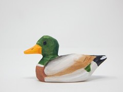 Mallard Duck Love Bird Cake Topper Bride & Groom Wedding Engagement Wood Statue