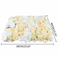 6PCS Artificial Rose Flower Wall Panels Wedding Backdrop Party Decor 60x40cm US