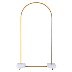 6.6 FT Wedding Arch Backdrop Stand Gold Metal Arch for Wedding Ceremony Party