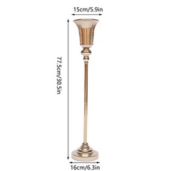 10PCS Vintage Trumpet Vase Wedding Centerpiece Metal Flower Stand Floral Decor