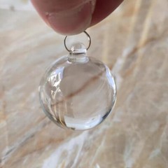 5pcs 40mm Crystal Smooth Ball Clear 1Hole Crystal Hanging Wedding Pendant