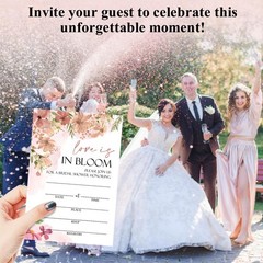 Floral Bridal Shower Invitations, Love Is In 4 inches by 6 inches, multicolor