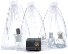 25 Pcs 8×12 Inch Mesh Drawstring Organza Bags for Favors Merchandising Gifts