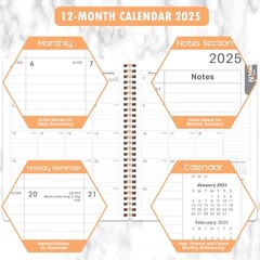 2025 Planner – 2025 Weekly Monthly Planner 12 Months, Jan.2025 – Dec.2025, 8″…