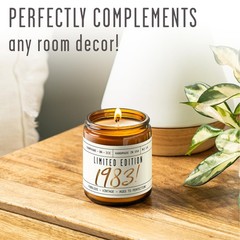 42nd Birthday Gifts for Women – ‘Limited Edition 1983’ Soy Candle, Amber