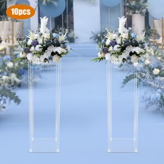 10PCS Clear Acrylic Flower Stand, Acrylic Flower Stand for Wedding Centerpieces