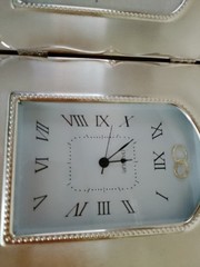 40 Wedding anniversary photo frame and clock ,engraved name JO & NICK BY THINGS
