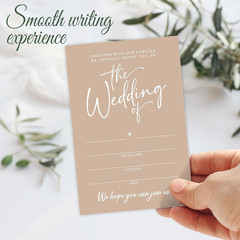 Wedding Invitations – Minimalism Brown – 25 Wedding Invites With Envelopes, Doub