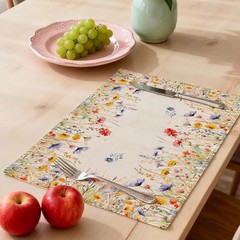 Spring Place Mats Set of 4 12×18 inch for Dinning Table – Blooming Floral