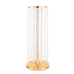 Gold Beaded Tall Wedding Centerpiece Cylinder 60 cm (23.6 in) Pack Of 10