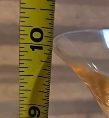 Tall Martini Glass Shaped Vase Centerpieces 10” Clear Twisted Stem W/ Amber Top
